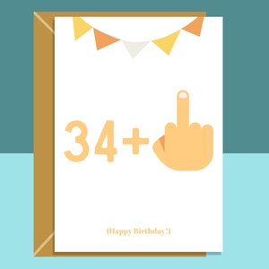 Divertida tarjeta de cumpleaños número 35 - Tarjeta descarada para él o para ella - Para un amigo, hermano, hermana, colega o cualquier otra persona que cumpla 35 años.
