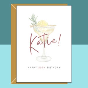 Biglietto di auguri di compleanno personalizzato per lei o per lui - Qualsiasi età: 20°, 30°, 40°, 50°, 60° Biglietto di auguri personalizzato per amica, sorella, moglie, nonna, mamma