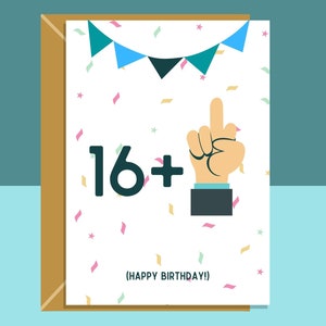 Tarjeta divertida de cumpleaños número 17: para él o para ella, para hijo o hija, hermano, hermana, sobrino o sobrina, cumpleaños número 17, se puede personalizar