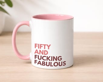 50th birthday Gift Mug for Her - Coffee/Tea Mug - 11oz Ceramic