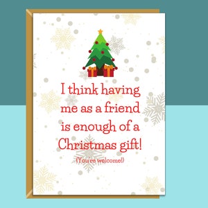 Funny Friend Christmas Card - Gepersonaliseerd binnen - Voor hem of voor haar - Bestie - Mate - Single van Bundle Pack - Rude Adult Xmas Card
