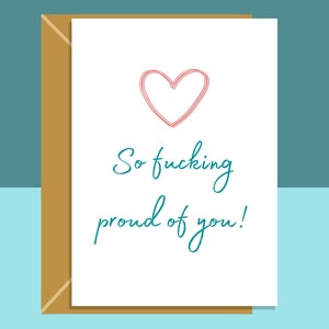 Trots op je kaart | Gefeliciteerd kaart | Well Done Card - voor hem of voor haar, ideale schattige kaart voor vriend, broer, zus, mama of papa