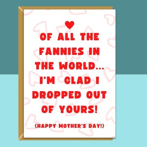 Tarjeta divertida del Día de la Madre - Personalizada - Tarjeta grosera para mamá ideal para el Día de la Madre - Tarjeta de felicitación descarada