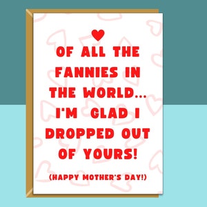 Funny Mother's Day Card - Personalised - Rude Card for Mum ideal for Mothers Day - Cheeky Greetings Card