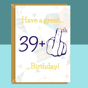 Divertente biglietto di 40 ° compleanno - Per lui o per lei - Per mamma, papà, zio, zia, amico, collega o chiunque altro compia 40 anni.