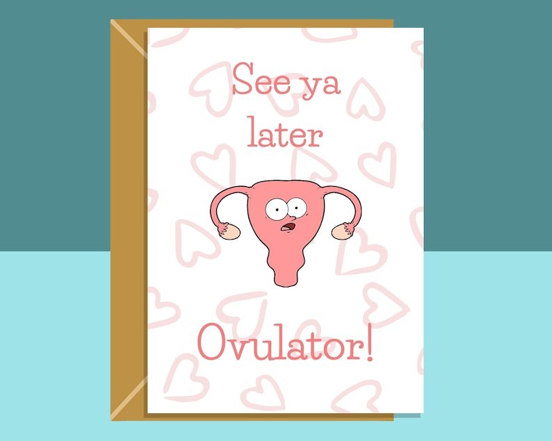 Funny Hysterectomy Card See ya later ovulator Get Well Soon Card For Her Personalised inside if needed image 1