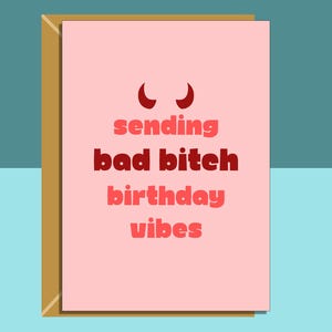 Carte d'anniversaire personnalisée amusante pour une amie, une sœur, une meilleure amie, un cousin, un collègue ou toute autre mauvaise garce le jour de son anniversaire
