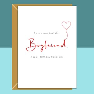 Cartão de aniversário do namorado - Personalizado - Para ele - BF - No seu aniversário - Da namorada ou namorado