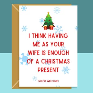 Grappige kerstkaart - aan man of vrouw - van vrouw - voor hem of voor haar - brutaal - sarcastisch - hilarisch - ideale kerstkaart