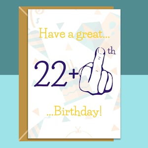 Divertente biglietto di compleanno del 23 ° - Per lui o per lei - Ideale per chi compie 23 anni - Adulto, biglietto di auguri sfacciato