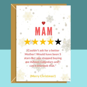 Funny Mam Christmas Card - Gepersonaliseerd indien nodig - Ideale wenskaart voor uw mam deze kerst