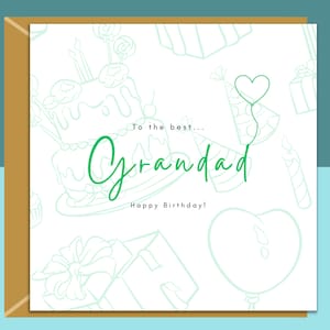 Carte d'anniversaire grand-père - personnalisée - pour grand-père le jour de son anniversaire
