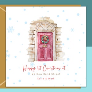 Natale nella tua nuova casa Biglietto di Natale - 1° Natale nella nuova casa - Biglietto di Natale Nuova casa - Personalizzato con indirizzo