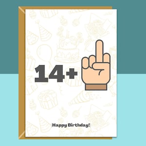 Grappige 15e verjaardagskaart - gepersonaliseerd - voor hem of haar - ideaal voor broer, zus, neef of nicht die 15 jaar wordt