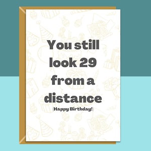 Funny 30th Birthday Card - Personalised inside if required - For Him or For Her - Perfect greetings card for someone turning 30 years old