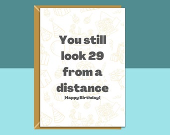 Funny 30th Birthday Card - Personalised inside if required - For Him or For Her - Perfect greetings card for someone turning 30 years old