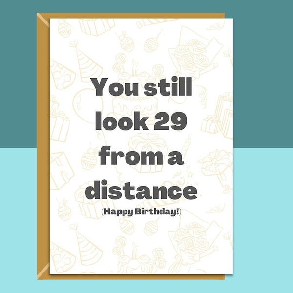 Funny 30th Birthday Card - Personalised inside if required - For Him or For Her - Perfect greetings card for someone turning 30 years old