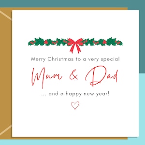 Mama & Papa Kerstkaart - Ideale gepersonaliseerde kerstkaart voor je ouders...