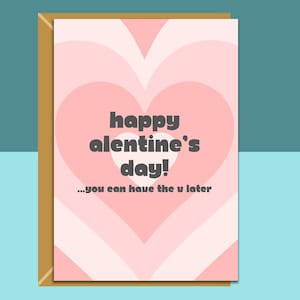 Carte de Saint-Valentin - Pour lui ou elle, personnalisée à l'intérieur - Carte amusante pour petit ami, petite amie, mari, femme, fiancé