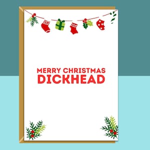 Grappige onbeleefde kerstkaart - voor hem of voor haar - gepersonaliseerd - ideale kerstkaart voor vriend, broer, zus, collega