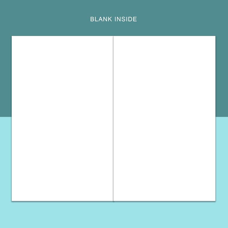 May include: Blank white card with the text "BLANK INSIDE" printed at the top.