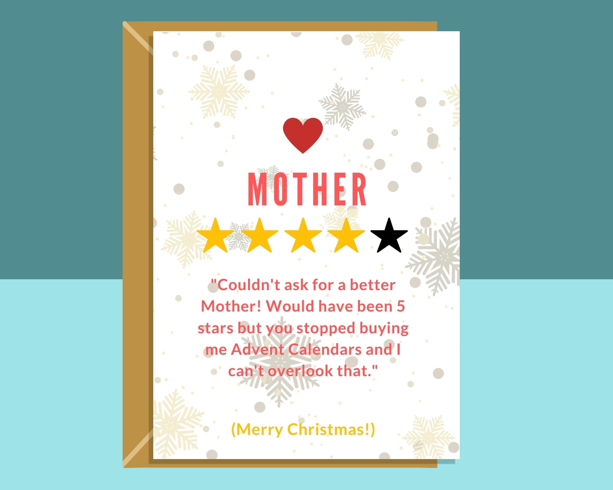 Lustige Weihnachtskarte Für Mütter – Emotional Rescue Design, Mit Liebesgrüßen, 159 X 235 Mm