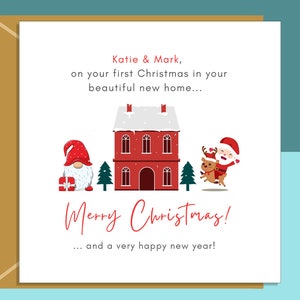 Cartão de Natal New Home - Cartão de Natal personalizado ideal para quem passa o primeiro Natal na sua nova casa...