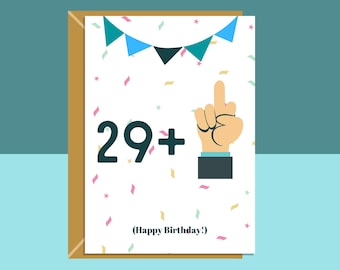 Funny 30th Birthday Card - For him or her Her - Ideal for someone turning 30 years old - Can be personalised/customised