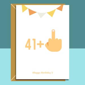 Divertida tarjeta de cumpleaños número 42 - Personalizada si es necesario - Tarjeta de cumpleaños descarada para él o para ella - Jurar 42 cumpleaños.