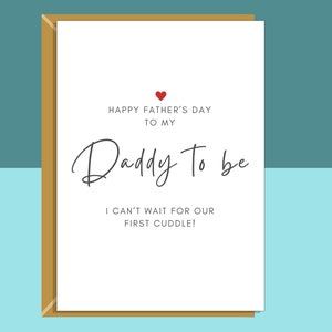 Carte de fête des pères - Daddy from bump - Pour tous les futurs papas en ce jour de fête des pères - Intérieur personnalisé