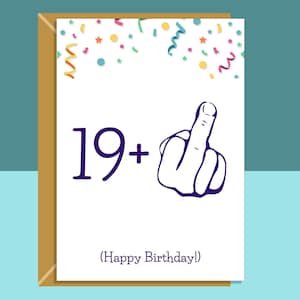 Carte d'anniversaire amusante pour 20 ans - Carte effrontée pour lui ou pour elle - Carte la plus drôle et la plus drôle pour quelqu'un qui a 20 ans.