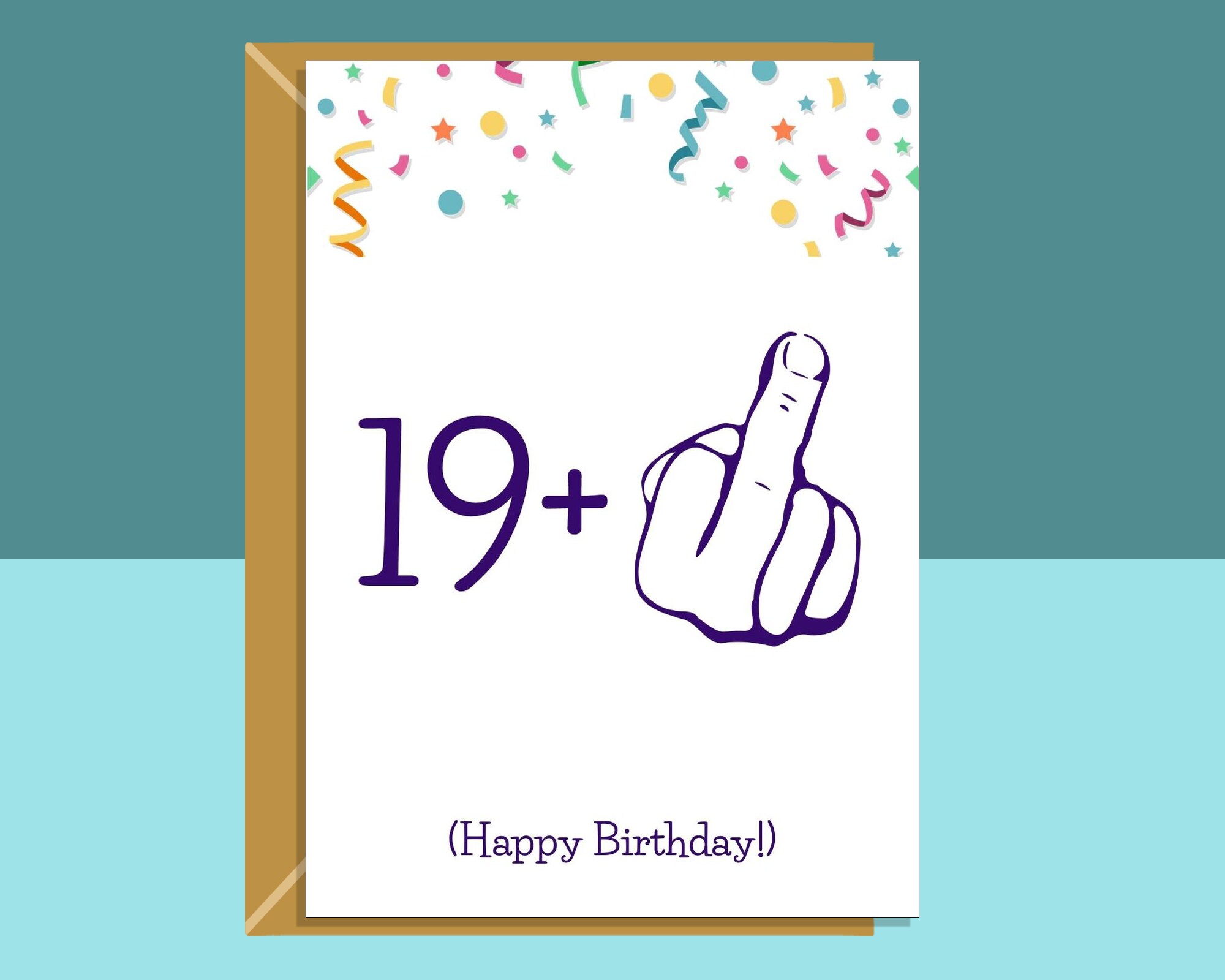 Lustige Karte zum 20. Geburtstag - Freche Karte für Sie oder Ihn - Fluchende, lustigste Karte für jemanden, der 20 Jahre alt wird.