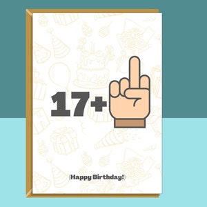 Funny 18th Birthday Card - For Him or For Her - Can be personalised - for a friend, colleague, brother, or sister turning 18 years old
