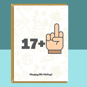Grappige 18e verjaardagskaart - voor hem of voor haar - kan worden gepersonaliseerd - voor een vriend, collega, broer of zus die 18 jaar oud wordt
