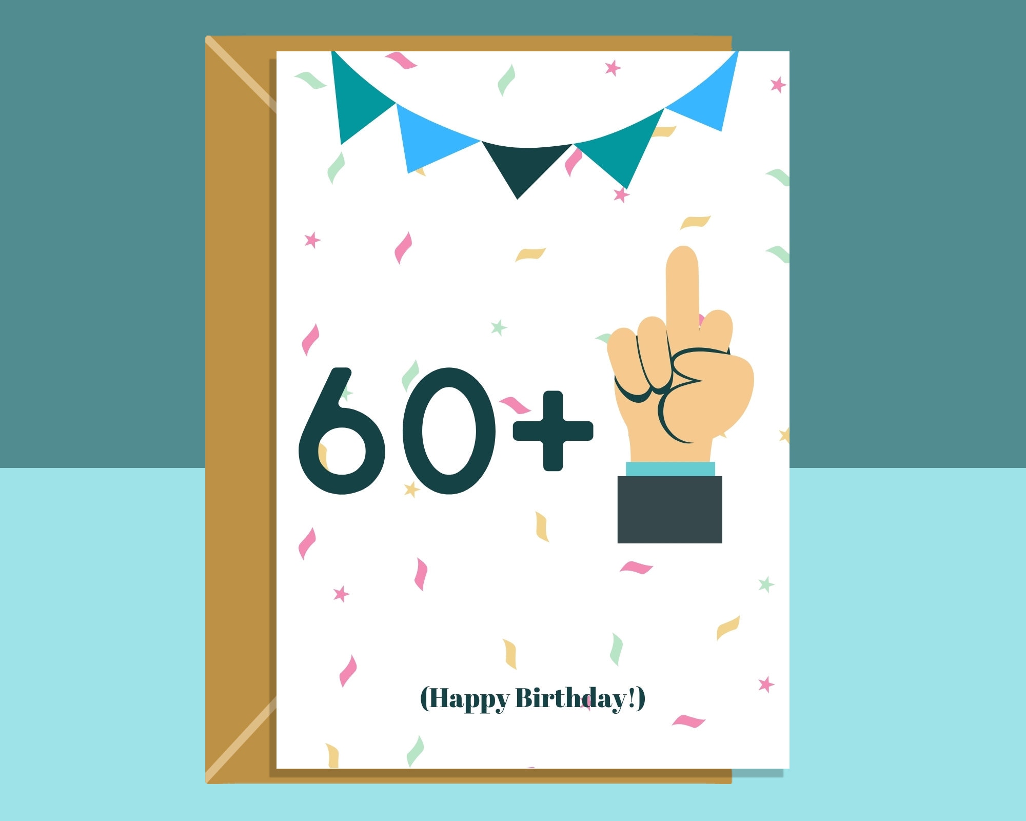 Joycard Biglietto di auguri per il 61° compleanno con busta