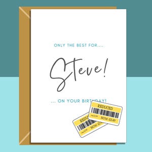 Cartão de aniversário personalizado engraçado - para ele ou ela - cartão personalizado para irmão, amigo, mãe, pai, irmã ou qualquer outra pessoa