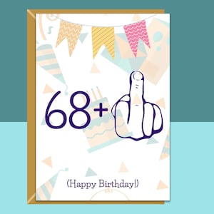 Carte d'anniversaire amusante pour son 69e anniversaire - Pour lui ou pour elle - Pour ceux qui ont 69 ans et qui ont le sens de l'humour effronté ! - Intérieur personnalisé ou blanc