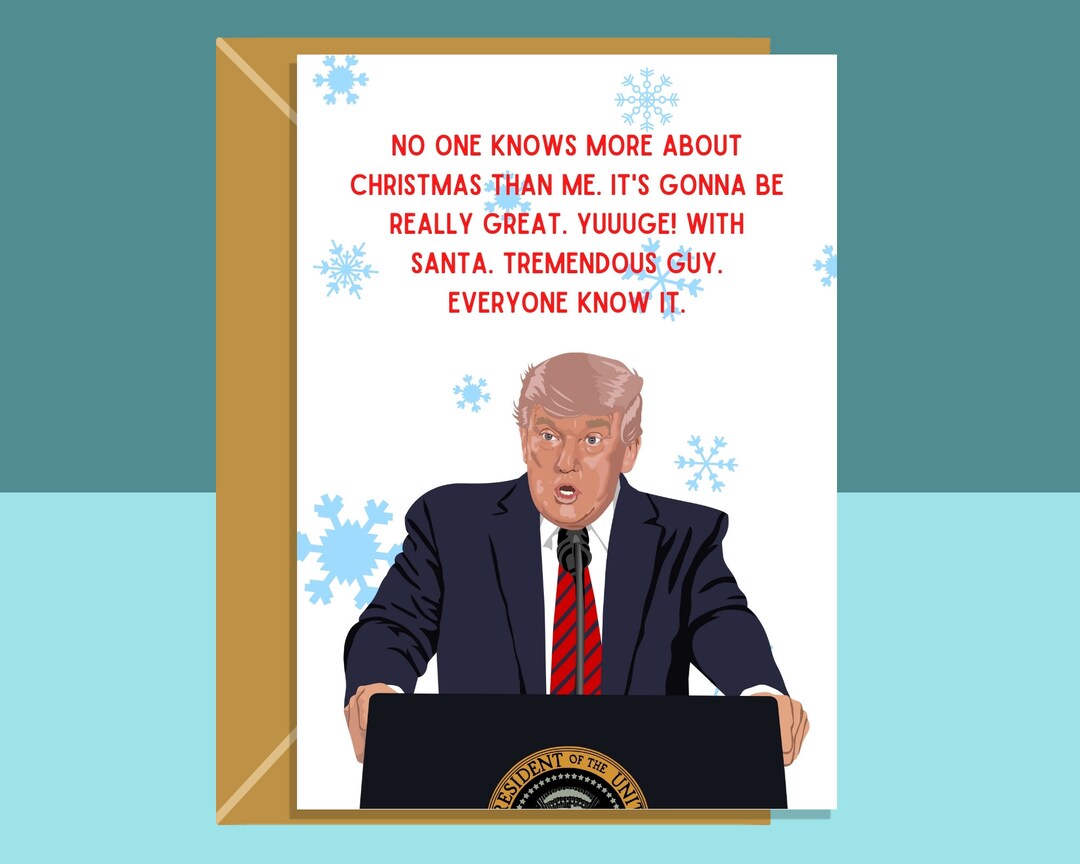 Funny Christmas Card - Trump - Personalised - for Him or for Her ...