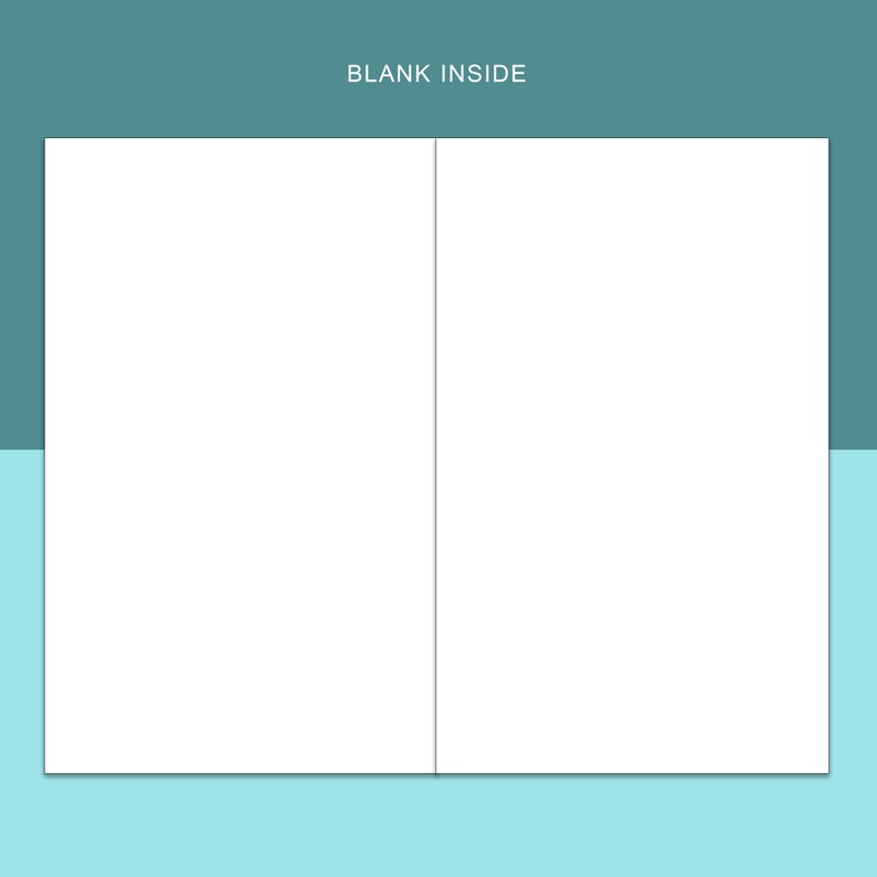 May include: Blank white card with the text "BLANK INSIDE" printed at the top.