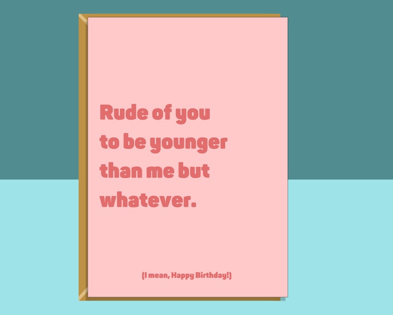 Funny personalised birthday card for friend, sister, bestie, cousin, colleague
