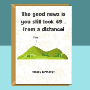 Funny 50th Birthday Card - Personalised inside if required - For Him or For Her - Perfect greetings card for someone turning 50 years old