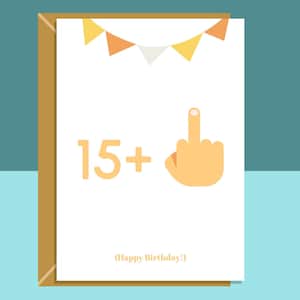 Grappige 16e verjaardagskaart - voor hem of voor haar - brutale kaart ideaal voor broer, zus, neef, vriend, neef of nichtje die 16 jaar oud wordt