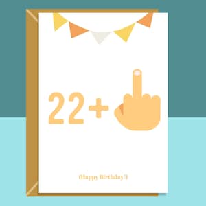 Tarjeta divertida de 23 cumpleaños - Para él o para ella - Cumpliendo 23 años - Tarjeta atrevida - Se puede personalizar dentro de la tarjeta