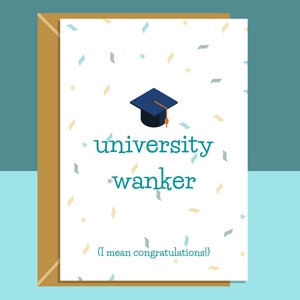 Drôle de graduation, examens, carte de félicitations personnalisée si nécessaire - Pour lui ou pour elle - Diplômé universitaire - Diplôme