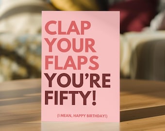 Funny 50th Birthday Card | Personalised | For bestie, friend, sister, anyone turning 50 years old
