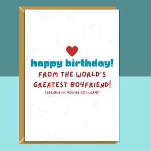 Funny Girlfriend/Boyfriend Birthday Card - Personalised - For Him or Her - Boyfriend or Girlfriend Birthday