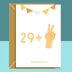 Tarjeta de cumpleaños número 31 divertida - Tarjeta de signo de la paz para él o para ella - 31 años - Se puede personalizar en el interior si es necesario - Tarjeta ideal para el 31