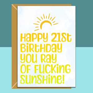 Carte pour 21 ans - Personnalisée à l'intérieur si nécessaire - Pour lui ou pour elle - Carte de voeux parfaite pour quelqu'un qui fête ses 21 ans