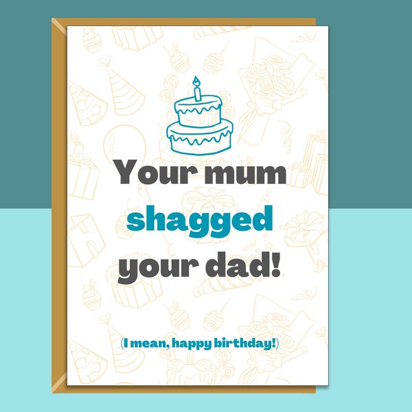 Funny Birthday Card - For Him or For Her - Personalised - Ideal for 19th, 20th, 21st, 22nd, 30th, or any other birthday - Rude Card