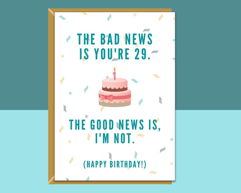 Funny 29th Birthday Card Cheeky Card for Someone Turning 29 - Etsy UK